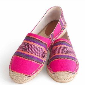 J. Crew Pink Aztec Printed Woven Espadrille Flat 6